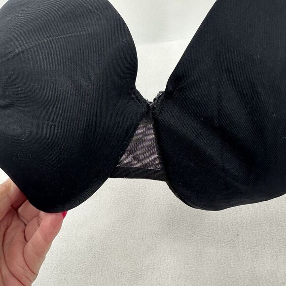 Cacique Bra 40C Black Cooling French‎ Full Coverage Adjustable Minimalist Comfy - Picture 3 of 9